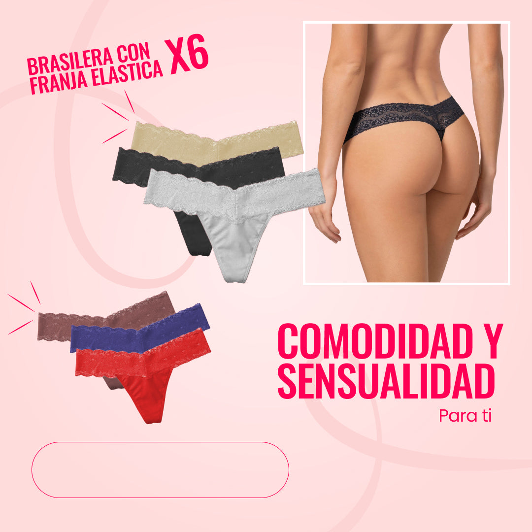 Tanga Franja Elastica 6x Combo